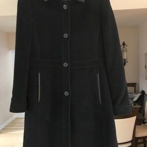 Coach Wool with Leather Trim Coat Size L